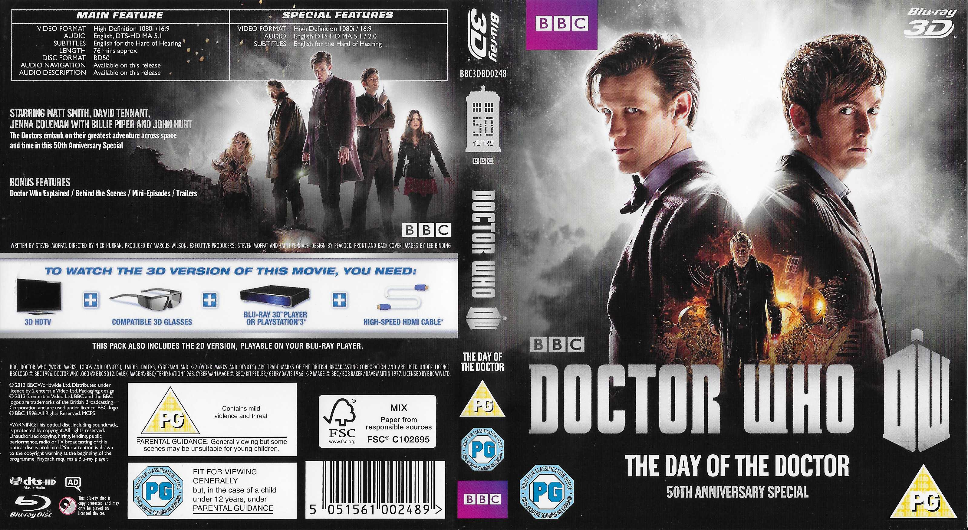 Picture of BBC3DBD 0248 Doctor Who - The day of the Doctor (50th anniversary special) by artist Steven Moffat from the BBC records and Tapes library